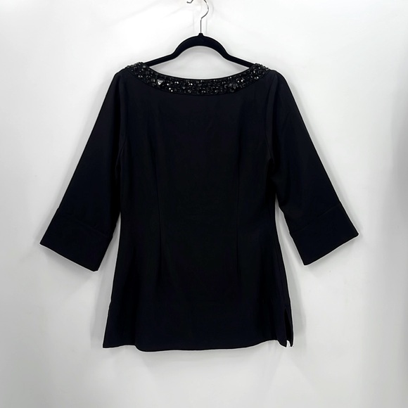 BCBGMAXAZRIA Beaded Wool Blend Tunic Top - Picture 3 of 3